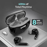 WINGS Flobuds 335 Made In India, Smart ENC High Fidelity 13mm Drivers Low Latency 40ms Bluetooth Headset  (Open Box )