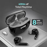 WINGS Flobuds 335 Made In India, Smart ENC High Fidelity 13mm Drivers Low Latency 40ms Bluetooth Headset  (Open Box )