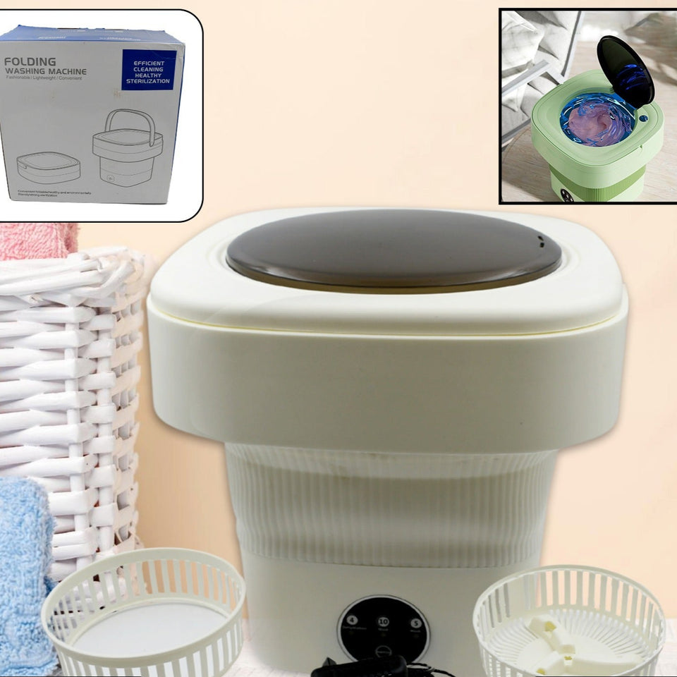 Folding Washing Machine, Mini Portable Washing Machine, Deep Cleaning Half Automatic Washt, Mini Foldable Washing Machine, Suitable For Socks, Underwear, Baby Clothes