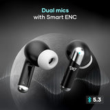 WINGS Flobuds 335 Made In India, Smart ENC High Fidelity 13mm Drivers Low Latency 40ms Bluetooth Headset  (Open Box )