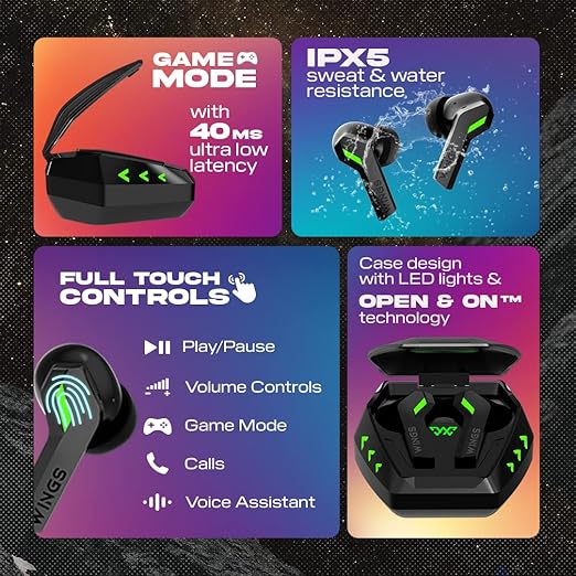 WINGS Phantom 860 Earbuds  (Open Box )