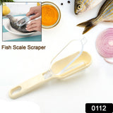 0112 Plastic Fish Scales Graters Scraper Fish Skin Brush Fish Cleaning Tool Scraping Scales Device With Cover Home Kitchen Cooking Tools 1 Pieces