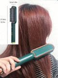 Hqt-909B Hair Straightener Used While Massaging Hair Scalps And Head.
