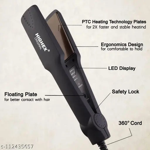 HAIR STRAIGHTNER  (BLACK - Plastic ).