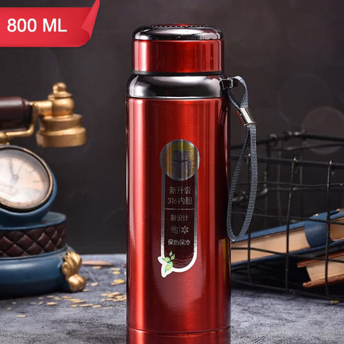 Reusable stainless steel thermos flask
