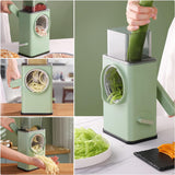 Stainless Steel Vegetable Chopper with 6 Blades - Kitchen Mandoline Slicer