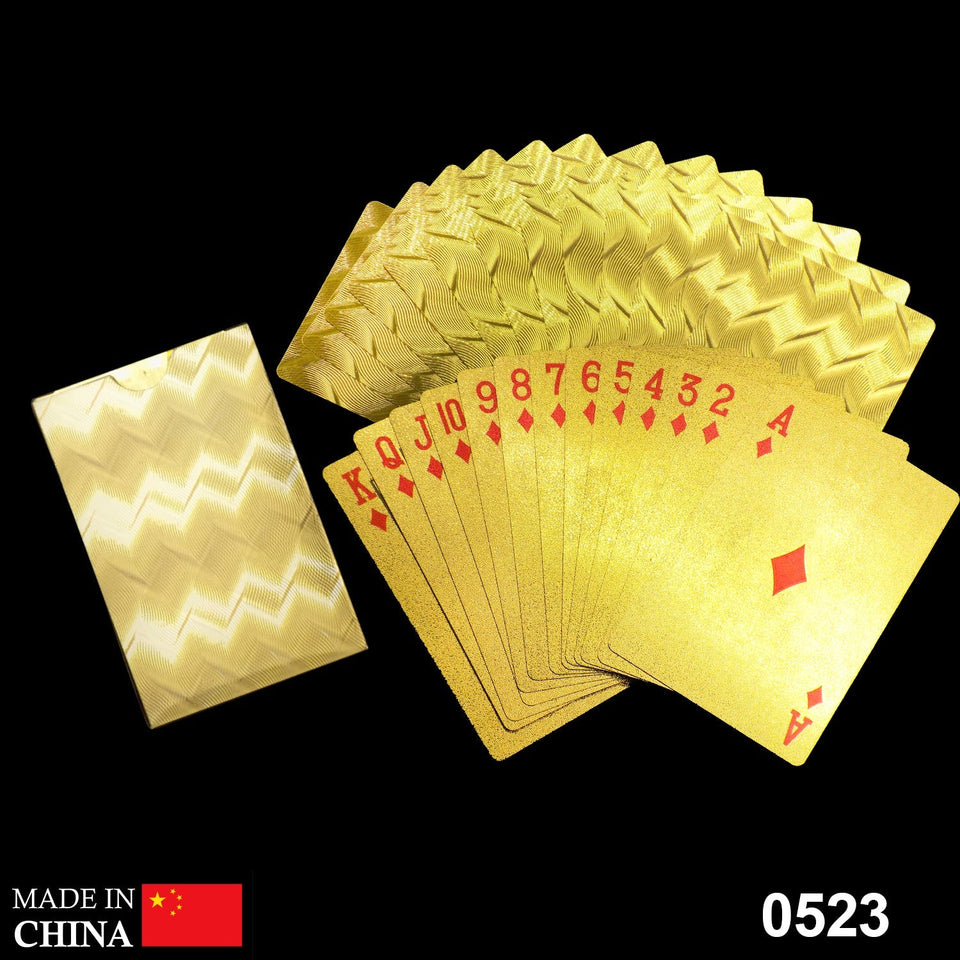 0523 Gold Plated Poker Playing Cards (Golden)