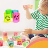 17745 Multicolor Magic Smiley Spring, Spring Toys, Slinky, Slinky Spring Toy, Toy for Kids for Birthdays, Compact and Portable Easy to Carry (12 Pcs Set)