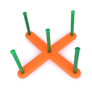 8078 13 Pc Ring Toss Game widely used by children’s and kids for playing and enjoying purposes and all in all kinds of household and official places etc. 