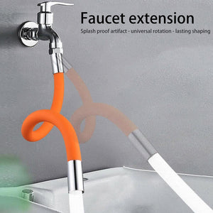 Flexible Water Tap Extender - 360° Adjustable Foaming Extension Tube with Connector (46cm)