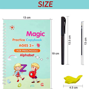 8075 4 Pc Magic Copybook widely used by kids, children’s and even adults also to write down important things over it while emergencies etc. 