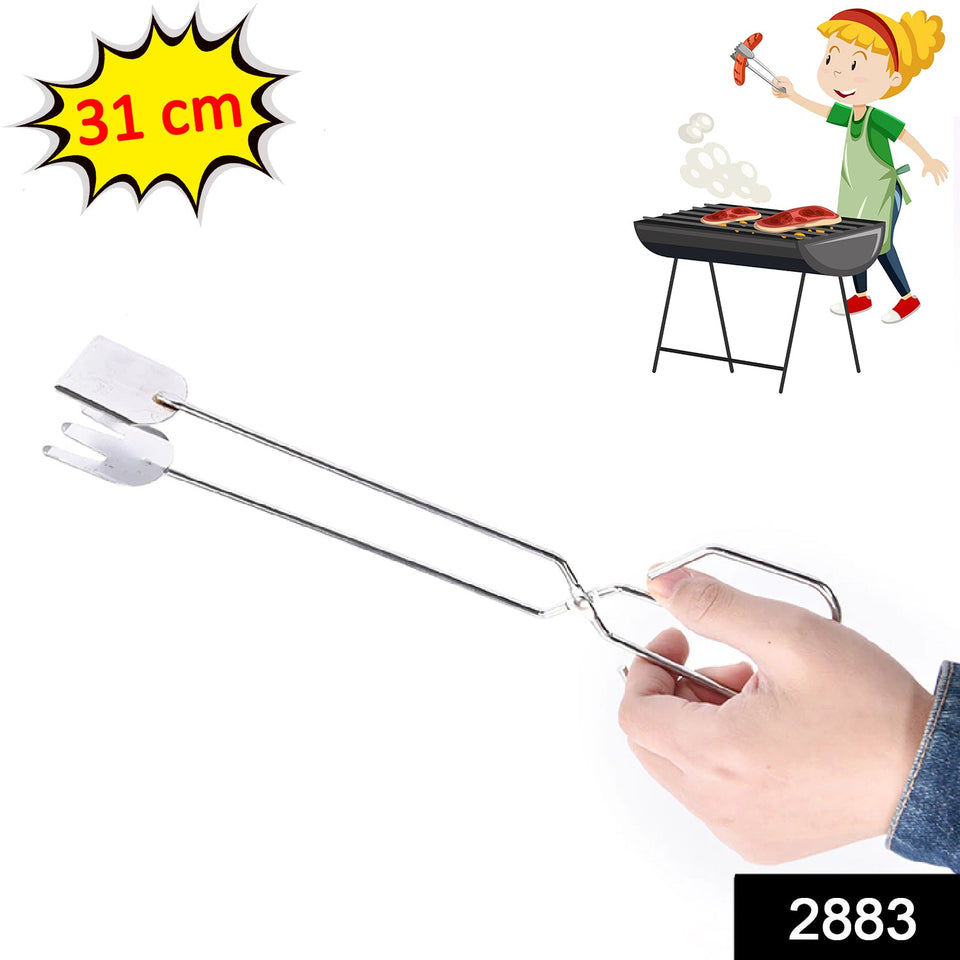 2883 31cm Multi Functional Metal Bbq Clip Tongs Clamp For Garbage Charcoal Serving Tools