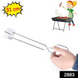 2883 31cm Multi Functional Metal Bbq Clip Tongs Clamp For Garbage Charcoal Serving Tools