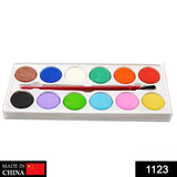 1123 Painting Water Color Kit - 12 Shades and Paint Brush (13 Pcs) 