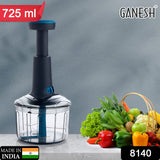 8140 Ganesh Bingo Lock-Unlock Push Chopper ( 725ML ) 