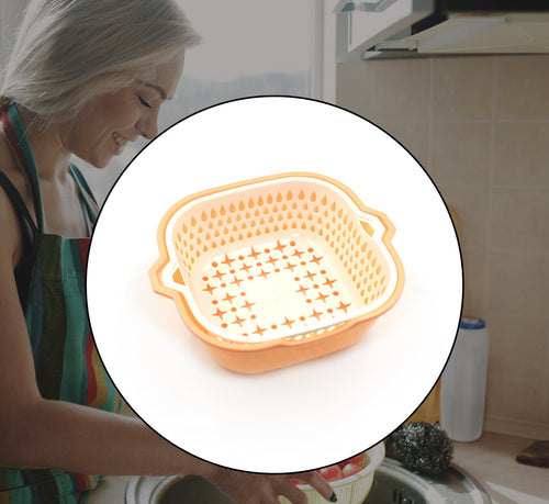 2785 2 In 1 Basket Strainer To Rinse Various Types Of Items Like Fruits Vegetables Etc.