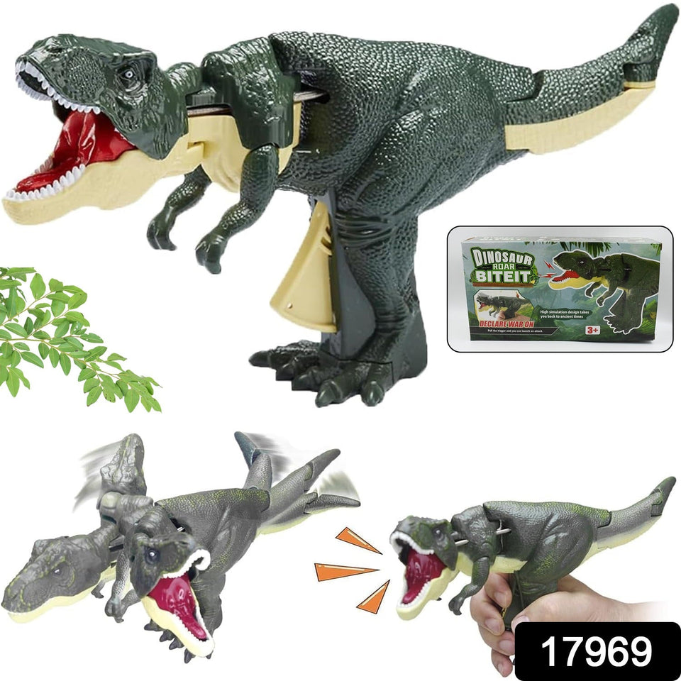 17969 Dinosaur Roaring Toys Trigger, Dinosaurs Toys with Dinosaur Sound Lighting Model Vibrating Head Moving (3 + Years / 1 Pc)