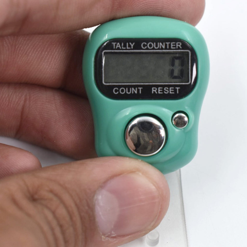 Ergonomic tally counter with a sleek design for comfortable use.