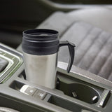 Stainless Steel Vacuum Glass Insulated Glass Coffee Cups (With Lid & Handle / 1 pc)