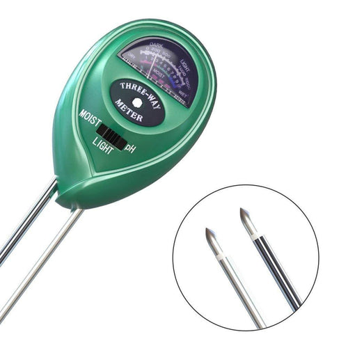 3-in-1 soil moisture sensor in green.