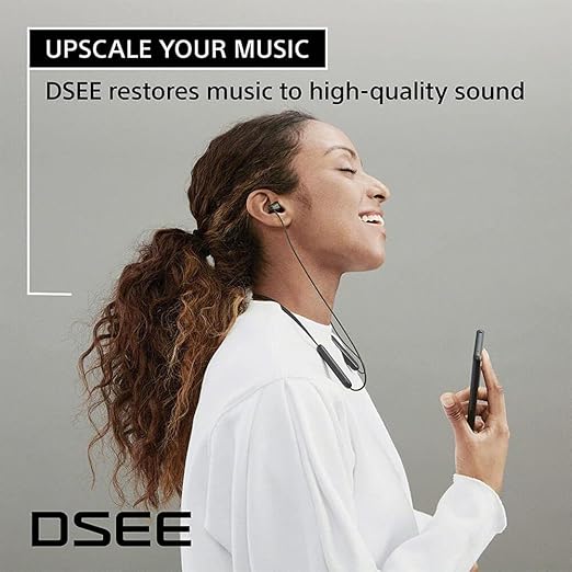 Sony WI-C100 Wireless Headphones with 25 Hrs Battery, Quick Charge, DSEE-Upscale, Splash Proof (IPX4), 360RA, Clear Bass, Fast Pair, in-Ear