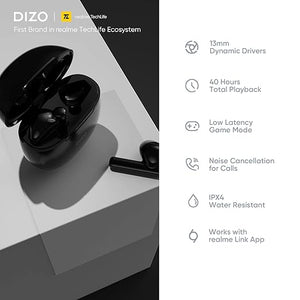 DIZO Buds P with Fast Charge, 40HPlaytime & 13mm Driver (by realme TechLife) Bluetooth Headset
