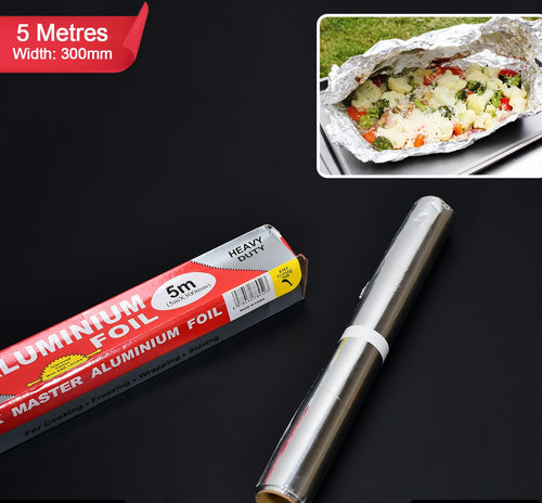 2330 Aluminum Foil Roll Heavy Duty Non Stick Thick Aluminum Foil Sheet Baking Grilling Tool (5mx300mm)