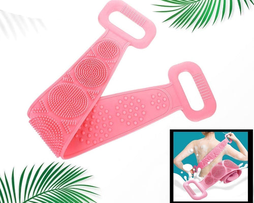 7274 Low Quality Bath Body Brush Towel Eco-friendly Back Scrubber Shower Brush Silicone Bath Body Brush Towel Body Cleaning Bathroom Shower Strap