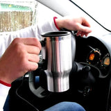 Stainless Steel Vacuum Glass Insulated Glass Coffee Cups (With Lid & Handle / 1 pc)