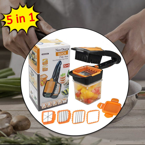 2069 5 In 1 Nicer Dicer Used For Cutting And Shredding Of Various Types Of Food Stuff In All Kitchen Purposes.