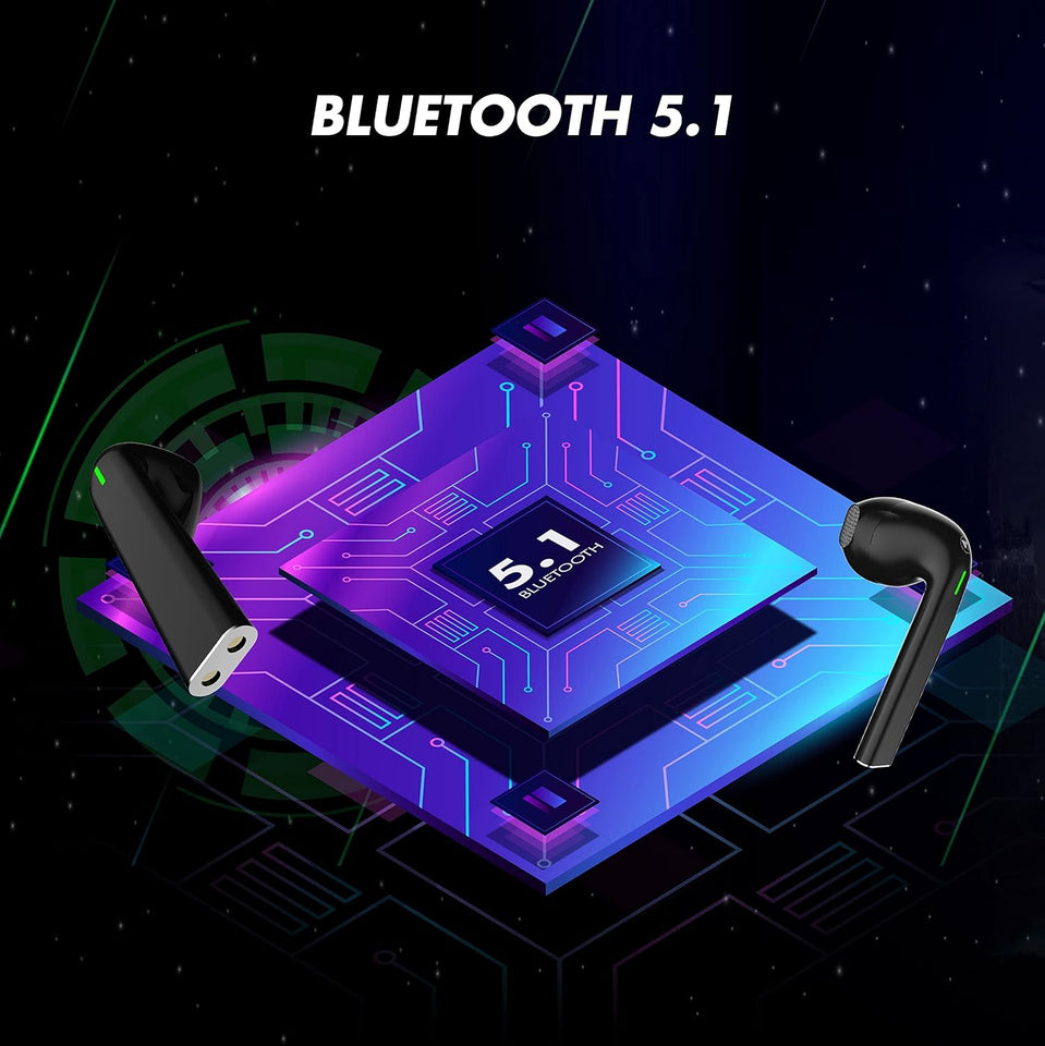 Wings Newly Launched Phantom 100 Gaming TWS Earbuds with 13 mm HD BASS Drivers, ENC Clarity, 40 Hours Playtime, 40ms Low Latency, 5.1 Bluetooth, USB T Tota
