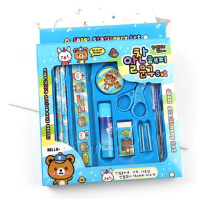 School and office stationary set with pencil cover