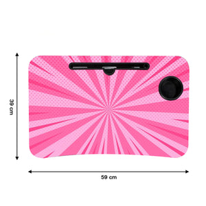 Barbie Design Foldable Bed Study Table Portable Multifunction Laptop Table Lapdesk For Children Bed Foldable Table Work Office Home With Tablet Slot  Cup Holder