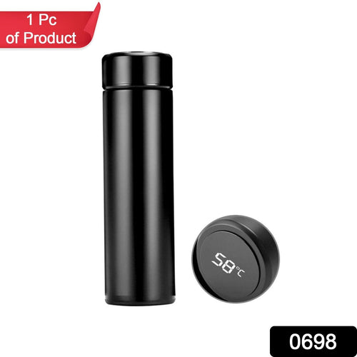 0698 Double Stainless Steel Wall Smart Flask Water Bottle ( B Grade )