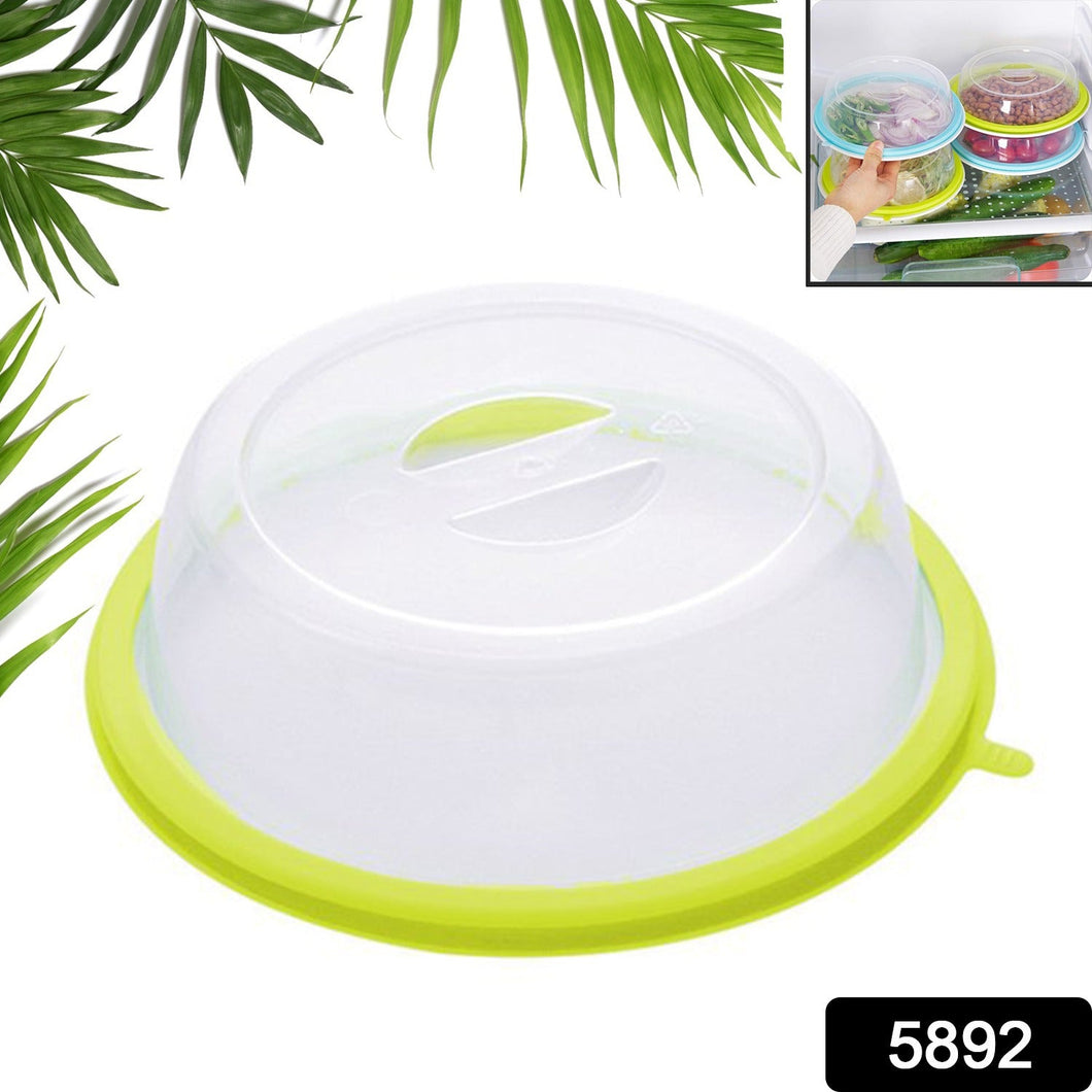 5892 Air-tight Microwave Oven Dish Cover Microwave Splatter Cover Food Cover Microwave Food Plate Kitchen Plate Dish Lid Dishwasher Safe