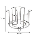 2741 Ss Round Glass Stand Used For Holding Sensitive Glasses And All Present In All Kinds Of Kitchens Of Official And Household Places Etc.