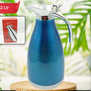 Vacuum Insulated Kettle Jug Vacuum Insulated Thermo Kettle Jug Insulated Vacuum Flask Vacuum Kettle Jug Stainless Steel For Milk Tea Beverage Home Office Travel Coffee ( 2 Ltr) (1pc)