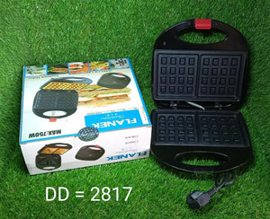 2817 Waffle Maker, Makes 2 Square Shape Waffles| Non-Stick Plates| Easy to Use with Indicator Lights 