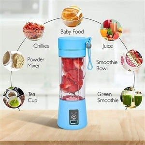 Multi-Purpose Portable USB Electric Juicer 6-Blades, Protein Shaker, Blender Mixer Cup (380 ML)