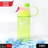 7451 Spray Water Bottle For Drinking Sports Water Bottle Cycling Bpa Free 600ml For Gym Cycling Running Yoga Climbing Hiking Mountaineering