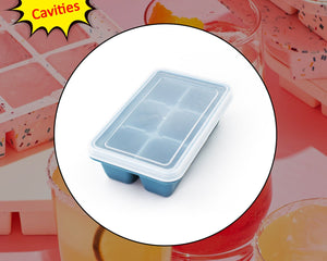 4741 6 Grid Silicone Ice Tray Used In All Kinds Of Places Like Household Kitchens For Making Ice From Water And Various Things And All.