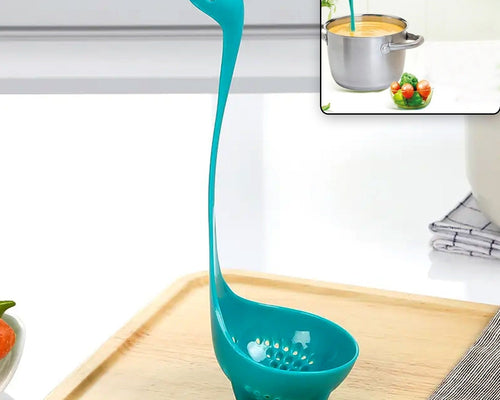 5871  Soup Spoon Creative Long Handle Standing Loch Ness Monster Colander Spoon Dinnerware Cooking Tools Kitchen Accessories