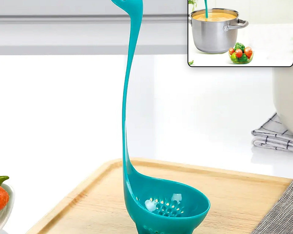 5871  Soup Spoon Creative Long Handle Standing Loch Ness Monster Colander Spoon Dinnerware Cooking Tools Kitchen Accessories