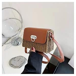 2025G  Handwoven Straw Bag - Compact and stylish