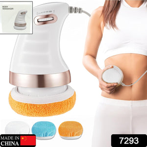 7293 Body Massager Shaping Machine | Body Sculpting Massager with 3 Washable Pads |Adjustable Speeds | Electric Handheld Massager for Belly, Waist, Legs, Arms, Butt (1 Pc)