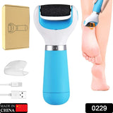 0229 Electronic Dry Foot File, Callous Remover for Feet, Electric Foot with Roller Hard and Dead Skin- Regular Coarse, Baby smooth feet in minutes. For in home padicure foot care, Battery Powered & USB (Battery not included)