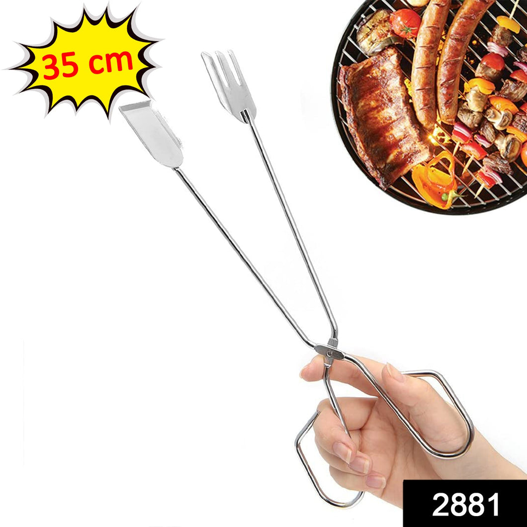 2881 Multi Functional Metal Bbq Clip Tongs Clamp For Garbage Charcoal Serving Tools