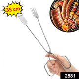 2881 Multi Functional Metal Bbq Clip Tongs Clamp For Garbage Charcoal Serving Tools