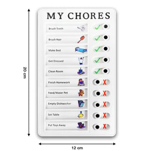 4448 Portable My Chores Home Note Board Management Planning Memo Boards Reminding Time. (Size :- 20x12Cm)