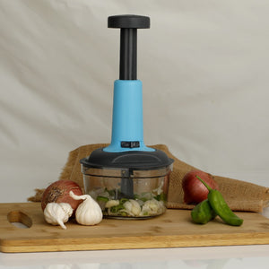 5902 Push Chopper Manual Food Chopper And Hand Push Vegetable Chopper Cutter Mixer Set For Kitchen With 3 Stainless Steel Blade.